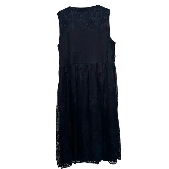 Marina Black Lace Dress - Size 20W - Made in USA - Picture 3 of 9